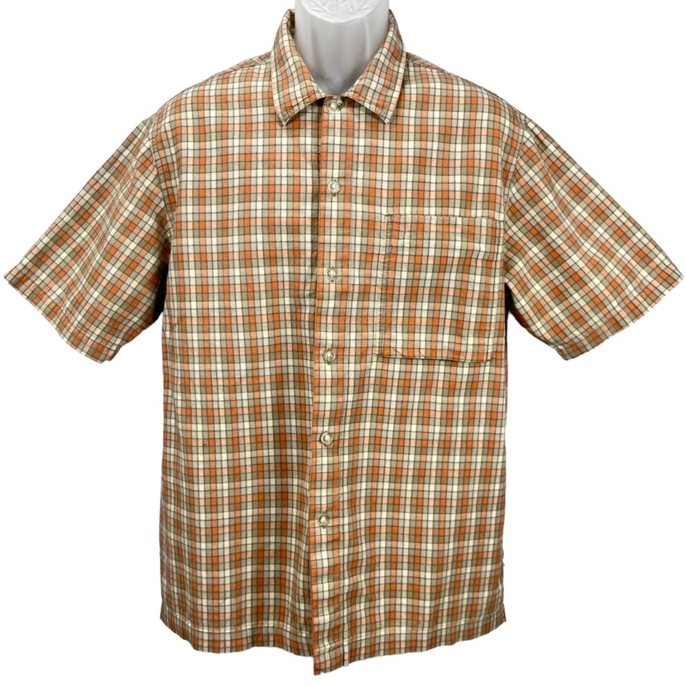 Vintage 90s SilverTab Short Sleeve Button Down 100% Cotton Shirt Men Size Medium
